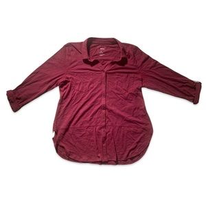 Sonoma Magenta Button Down Collared Shirt XL